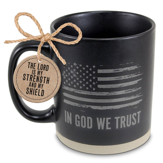 LCP Mug In God We Trust Black 16 Oz.