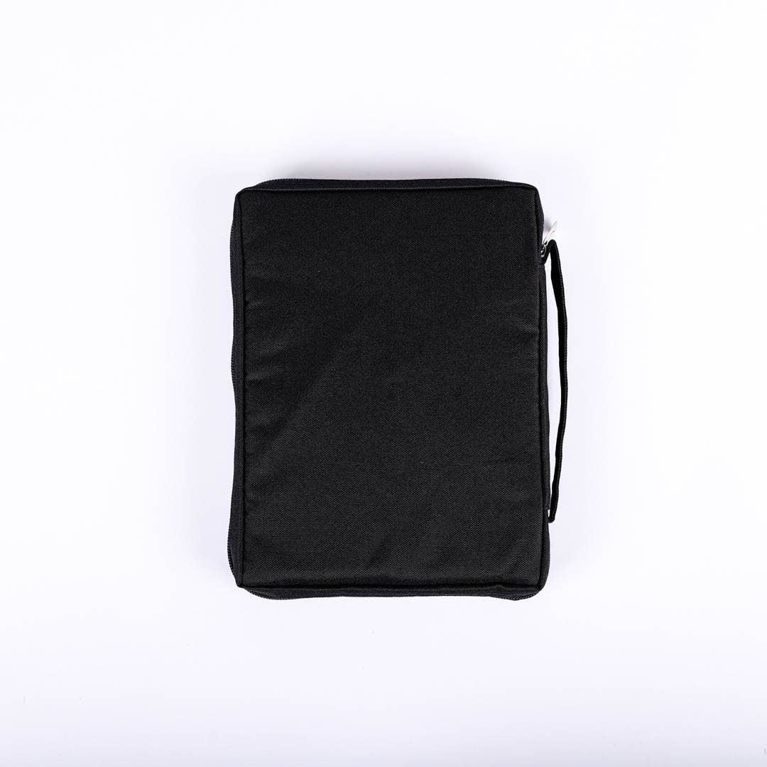 Bible Cover Canvas Black Plain - Large