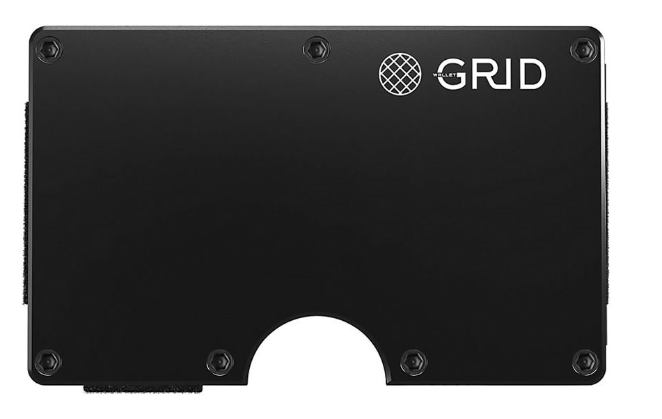 Black Aluminum Wallet- GRID