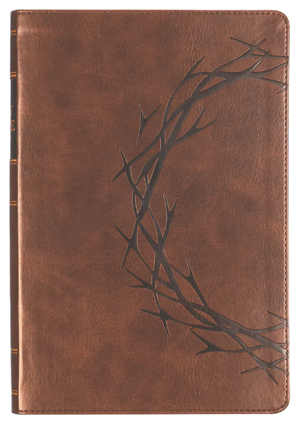 Crown of Thorns-Brown-Giant Print-Full-size- Bible-Thumb Index