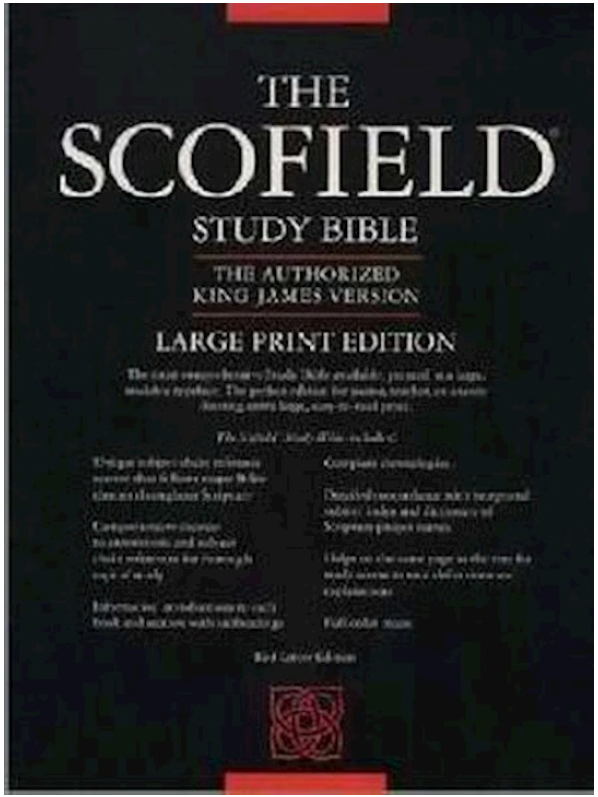 KJV Old Scofield Study Bible/Large Print-Black Genuine Leather Indexed