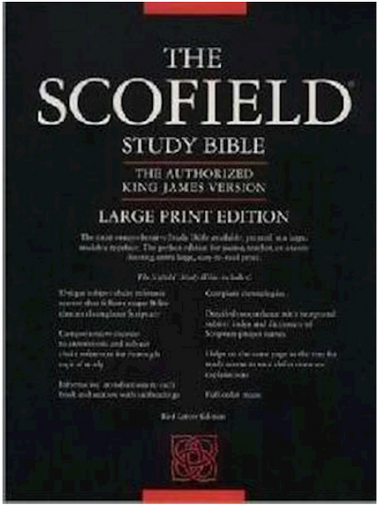 KJV Old Scofield Study Bible/Large Print-Black Genuine Leather Indexed