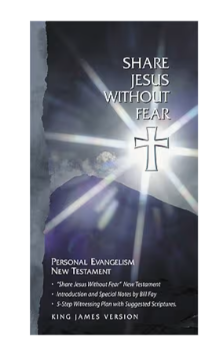 KJV Share Jesus Without Fear New Testament, Black Bonded Leather