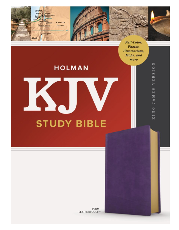 KJV Study Bible, Full-Color, Plum LeatherTouch- Holman