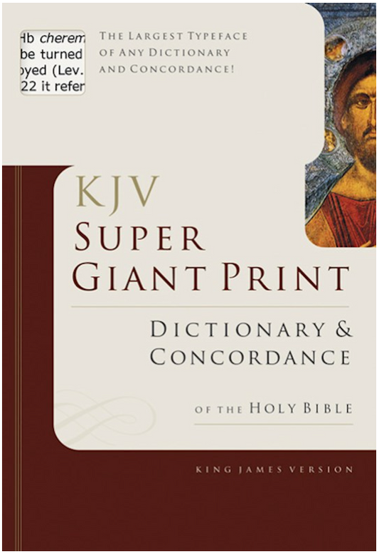 KJV Super Giant Print Dictionary & Concordance