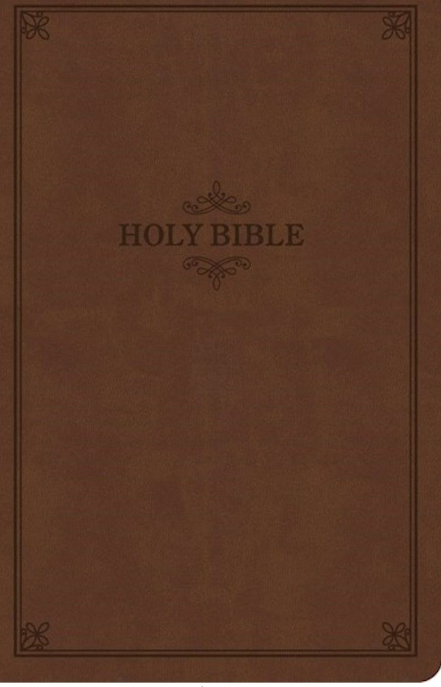 KJV Thinline Bible (Value Edition)-Brown LeatherTouch