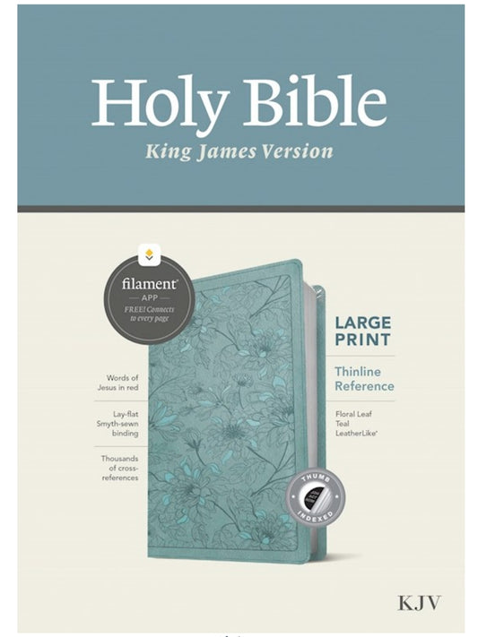 KJV Large Print Thinline Reference Bible/Filament Enabled Edition- LeatherLike