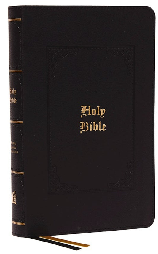 KJV Personal Size Large Print Reference Bible (Comfort Print)-Black Leathersoft