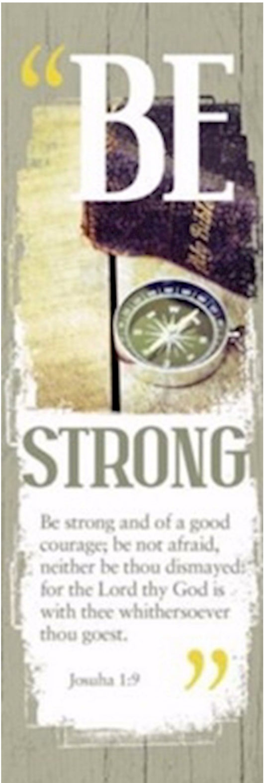 Bookmark-Be Strong (Male) (Jeremiah 1:9 KJV) (Pack Of 25) 