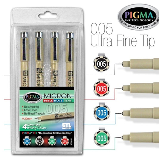 Pen-Pigma Micron Note Pen (Set Of 4) 