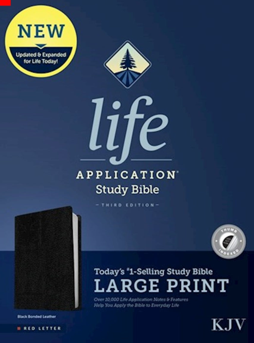 KJV Life Application Study Bible/Large Print (Third Edition)-RL- Black- bonded leather