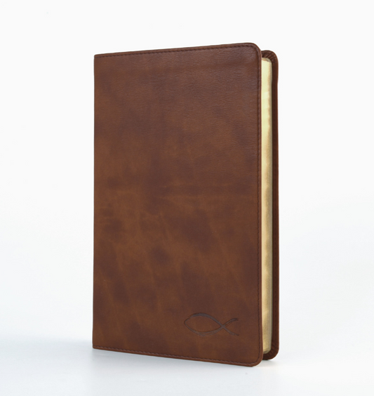 The KJV Study Bible [Chestnut Brown Fish]