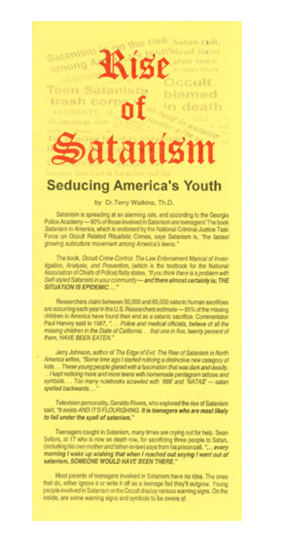 Tract - Rise of Satanism