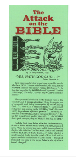 Tract- The Attack on the Bible