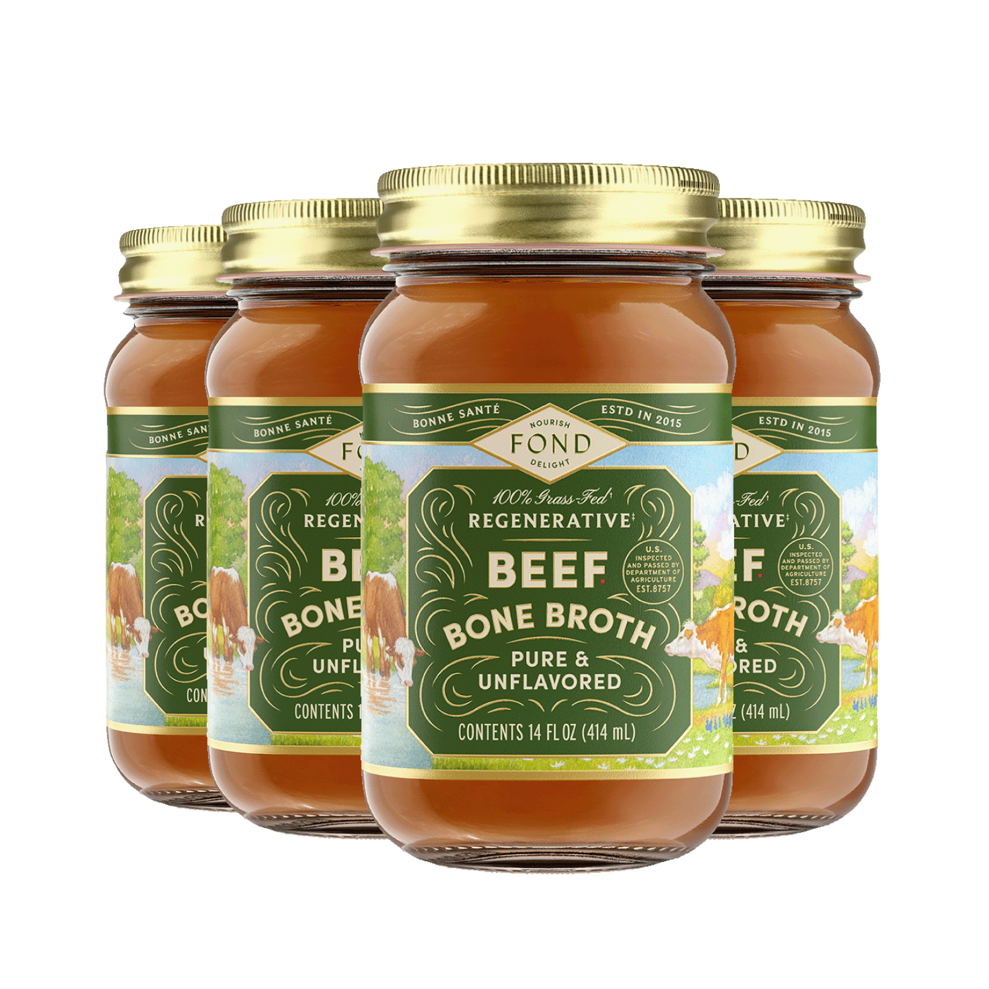Regenerative Grass-fed Beef Bone Broth 14oz