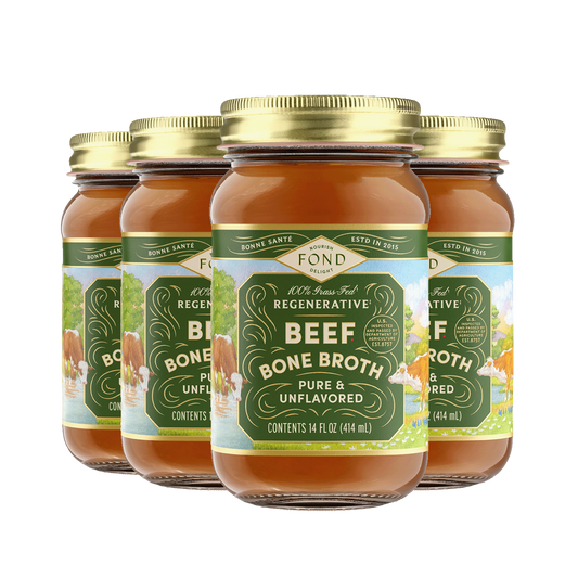 Regenerative Grass-fed Beef Bone Broth 14oz