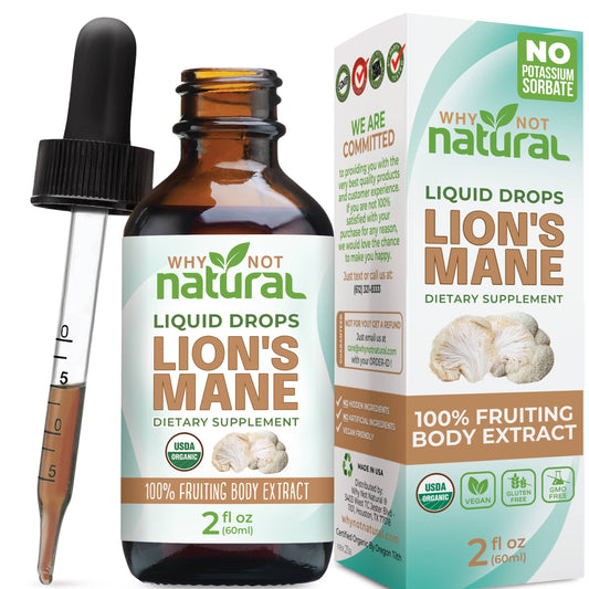 Organic Lions Mane Liquid Extract Mushroom Tincture