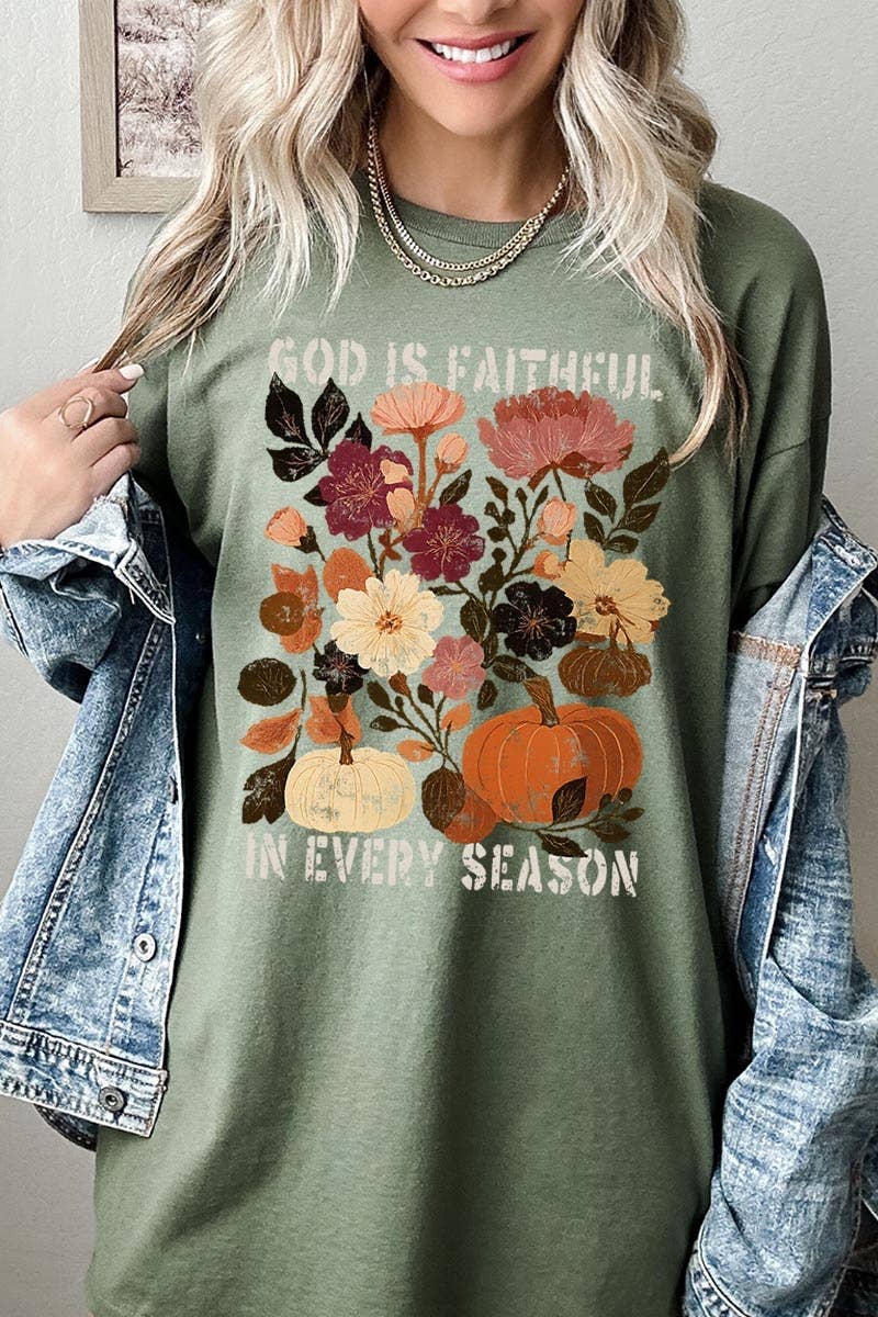 Faithful In Every Season Graphic Heavy Cotton Tee