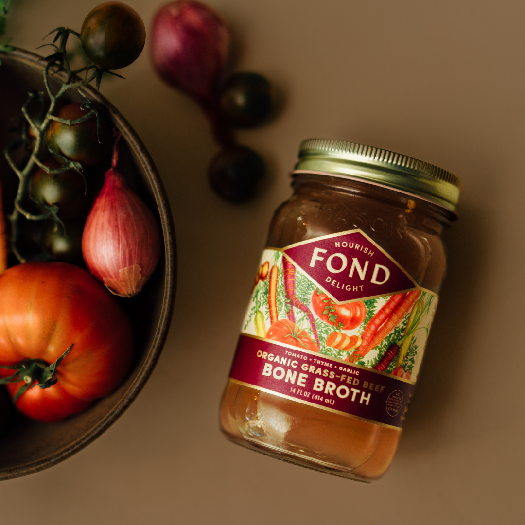 Tomato & Thyme Grass-fed Beef Bone Broth 14oz
