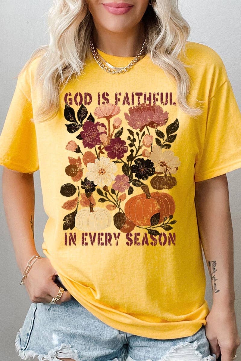 Faithful In Every Season Graphic Heavy Cotton Tee