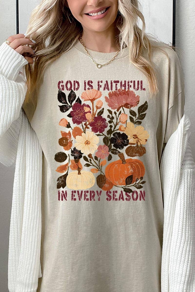 Faithful In Every Season Graphic Heavy Cotton Tee