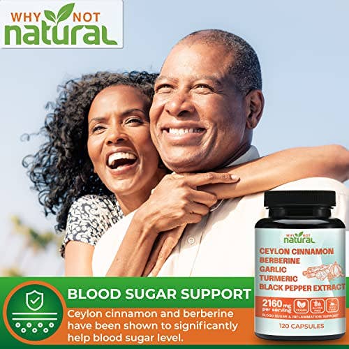 5-in-1 Organic Ceylon Cinnamon Capsules, Blood Sugar Support