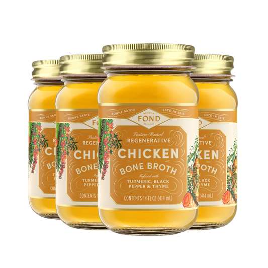 Turmeric & Pepper Pasture-Raised Chicken Bone Broth 14oz