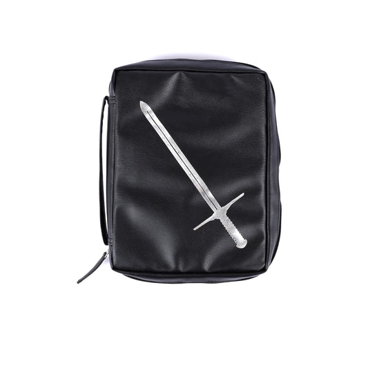Bible Cover Imitation Leather Sword Of The Spirit Black L