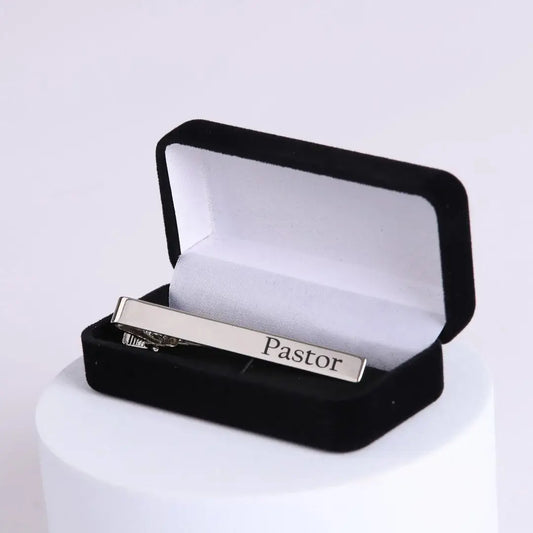 Silver Tie Bar - "Pastor"