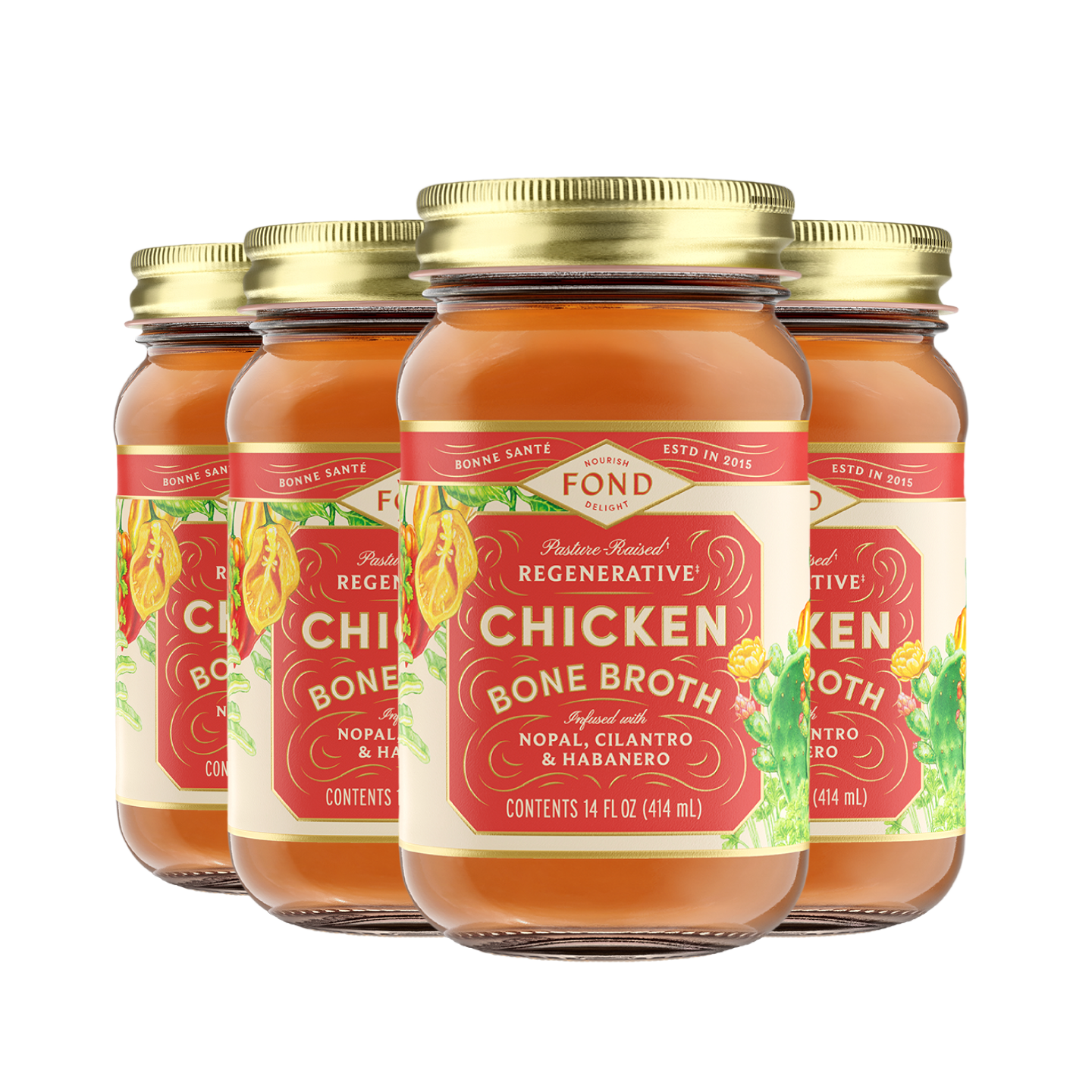 Nopal & Cilantro Pasture-Raised Chicken Bone Broth 14oz