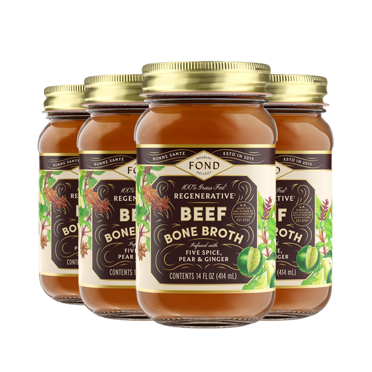 Five Spice & Pear Grass-fed Beef Bone Broth 14oz