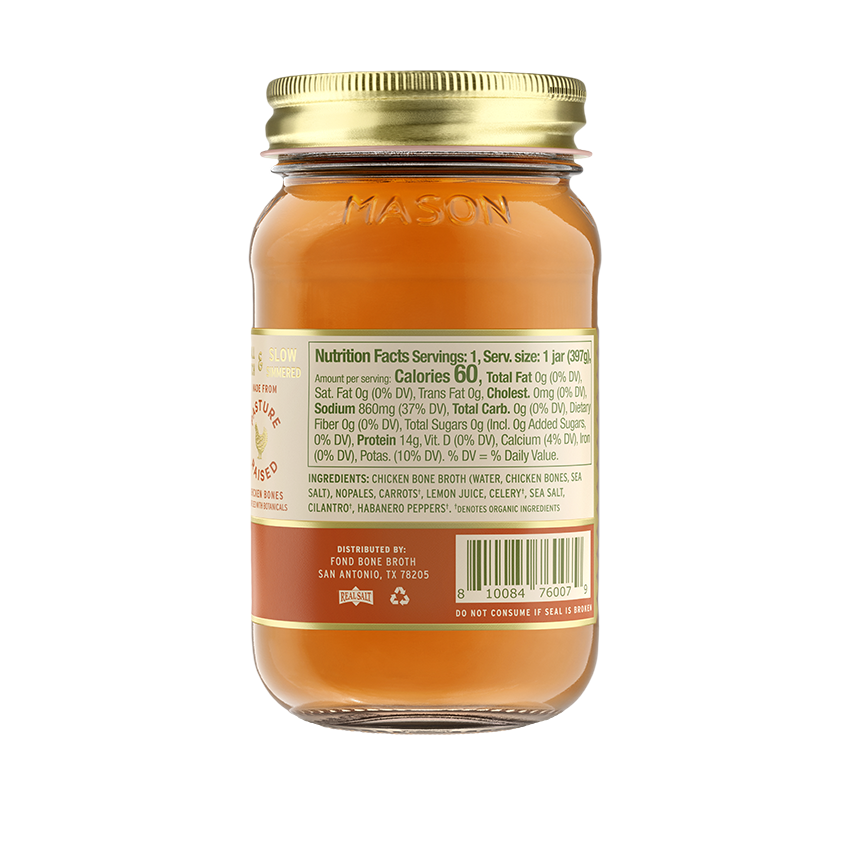 Nopal & Cilantro Pasture-Raised Chicken Bone Broth 14oz