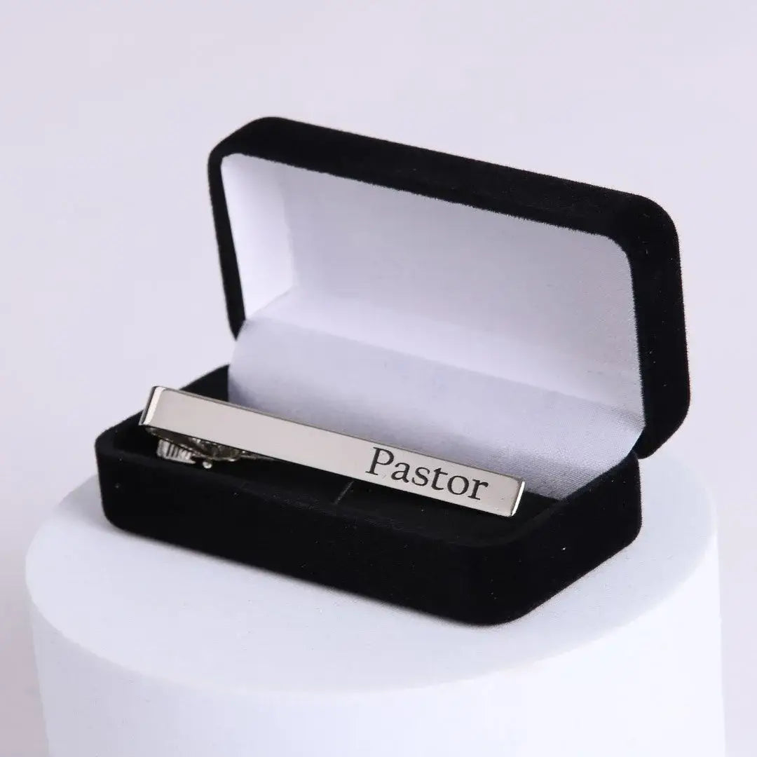 Silver Tie Bar - "Pastor"