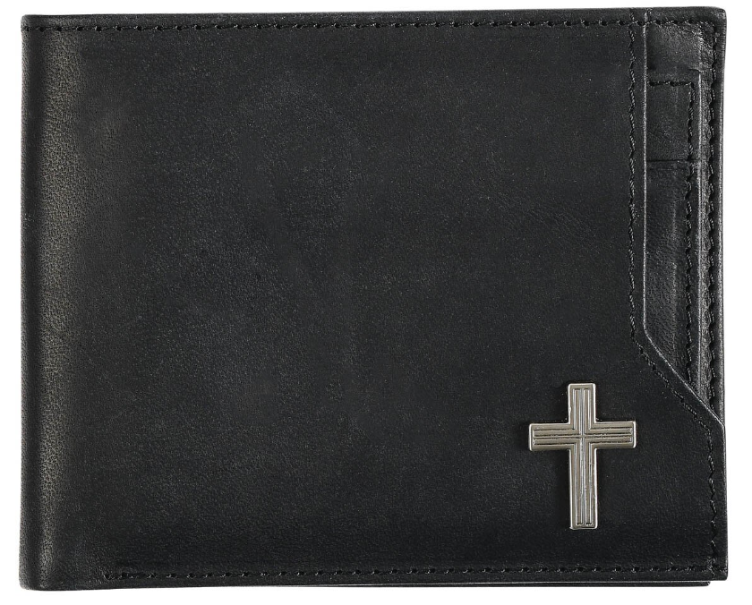 Silver Cross Black Genuine Leather Wallet