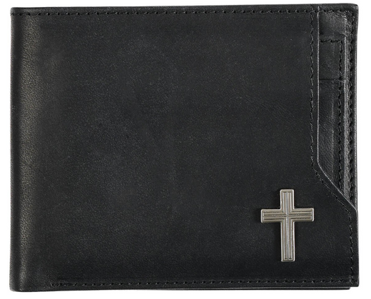 Silver Cross Black Genuine Leather Wallet