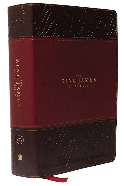 KJV Study Bible (Full-Color)-Burgundy/Dark Burgundy Leathersoft- Large Print