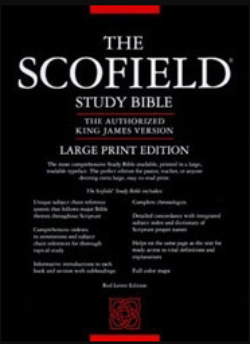 KJV The Old Scofield Study Bible, Large Print Edition Genuine Leather Burgundy, Thumb-Indexed