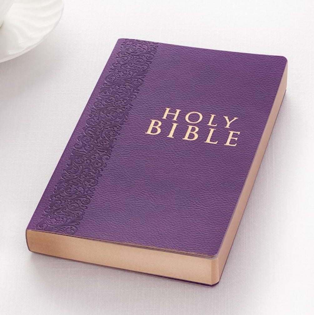 KJV Gift And Award Bible-Purple LuxLeather -Not red letter