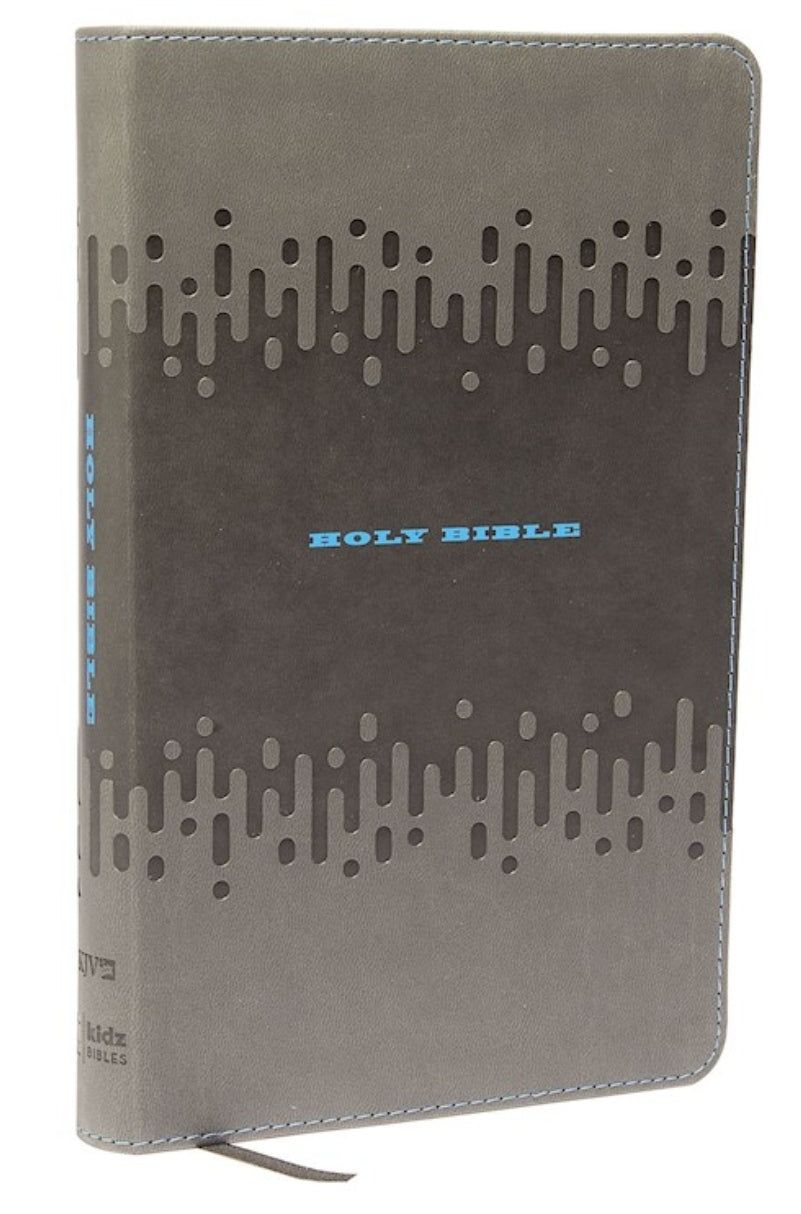KJV Thinline Bible For Kids-Charcoal Leathersoft