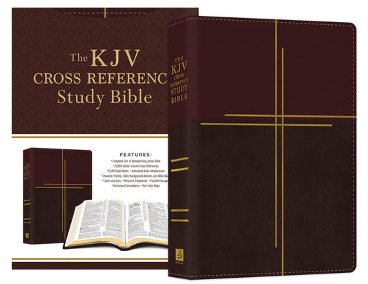 KJV Cross Reference Study Bible Compact [Mahogany Cross]