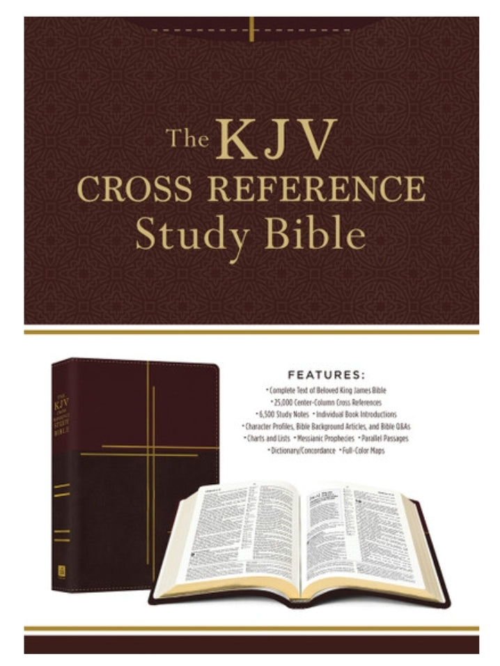 KJV Cross Reference Study Bible Compact [Mahogany Cross]