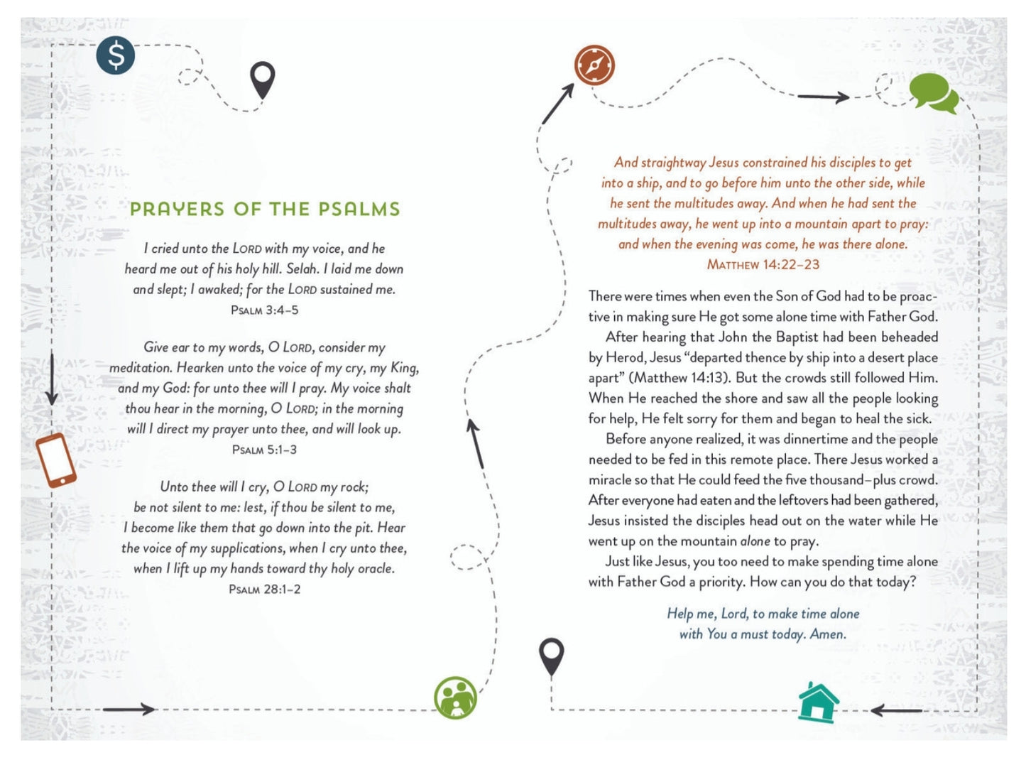The KJV Prayer Map® Bible [Gray Weave]