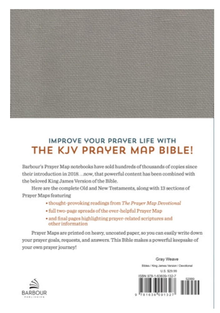 The KJV Prayer Map® Bible [Gray Weave]