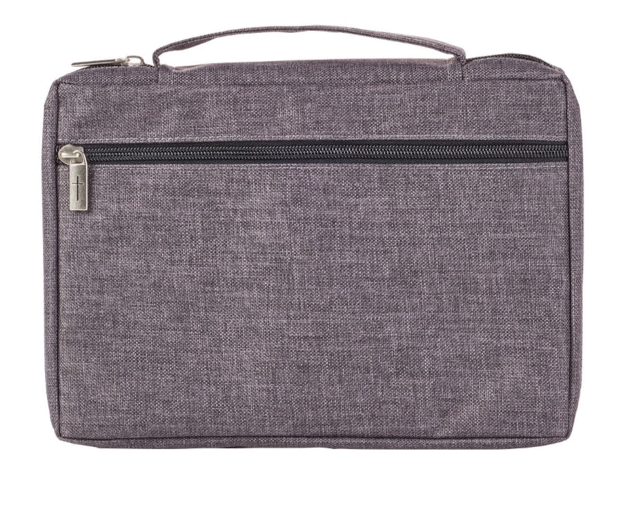 Poly-canvas Bible Cover with Ichthus Fish Badge