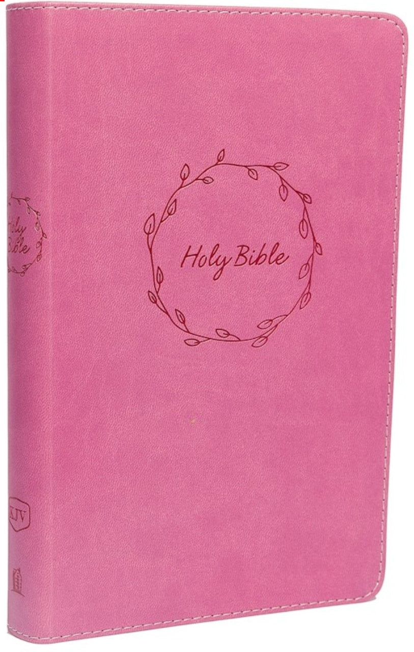 KJV Deluxe Gift Bible (Comfort Print)-Pink Leathersoft