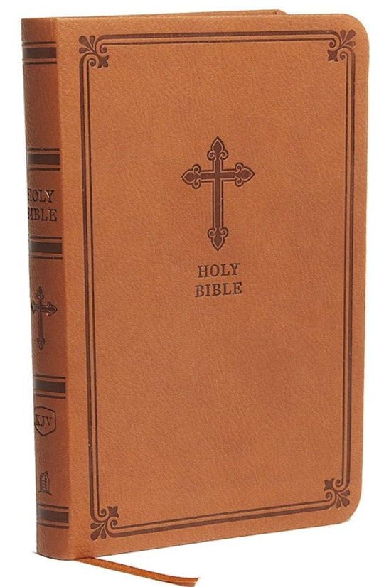 KJV Value Thinline Bible/Compact (Comfort Print)-Chestnut Leathersoft