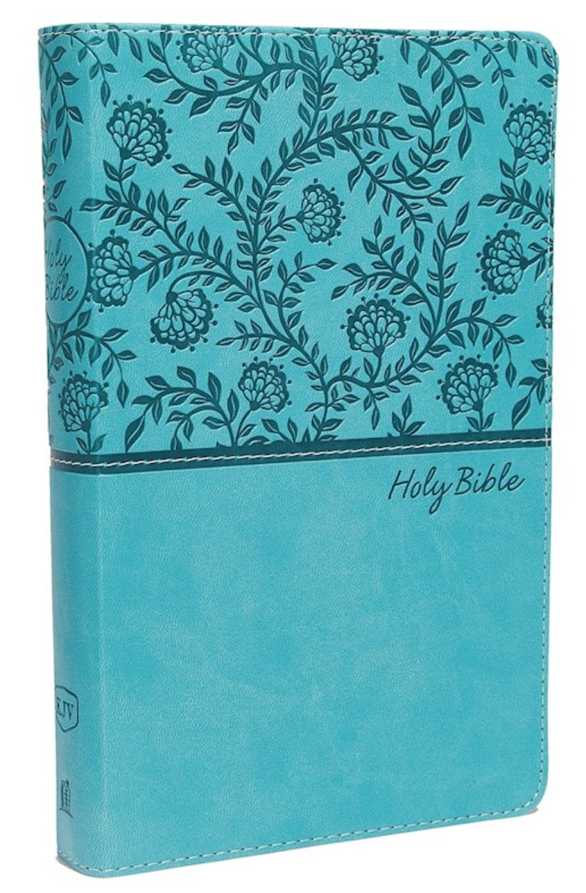 KJV Deluxe Gift Bible (Comfort Print)-Turquoise Leathersoft