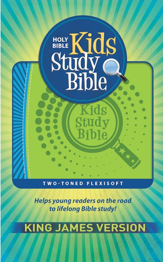 KJV Kids Study Bible-Blue/Green Flexisoft