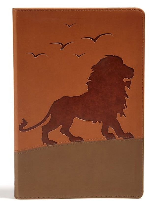 KJV One Big Story Bible-Brown Lion LeatherTouch 