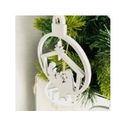 Early Christmas Wood Farmhouse Nativity Themed Ornament